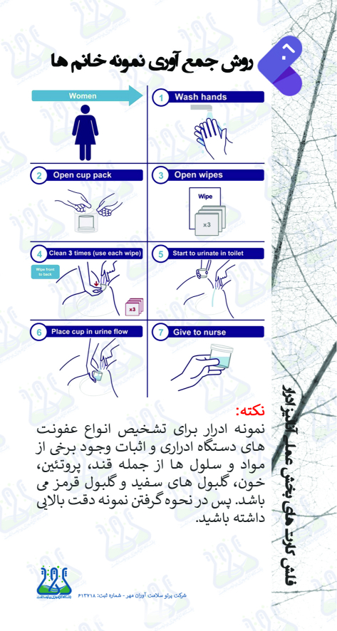 روش جمع آوری نمونه خانم ها